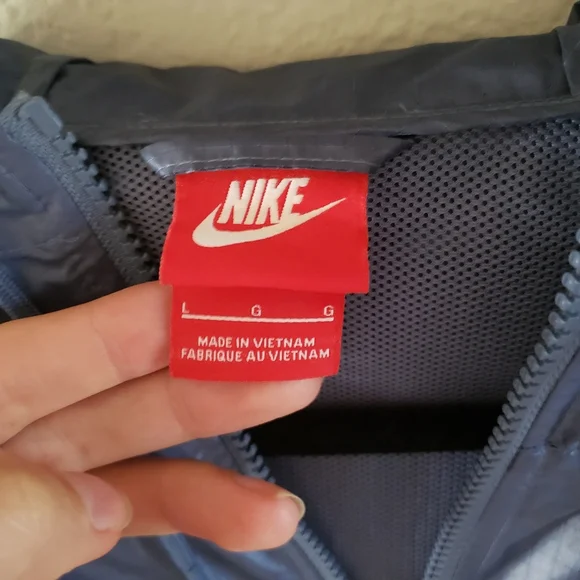 Nike Blue Windbreaker Jacket Women's Large - Picture 3 of 10